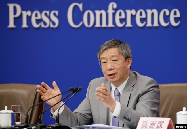 中国人民银行行长易纲2019年3月10日在北京人大会堂举行的全国人大记者会上