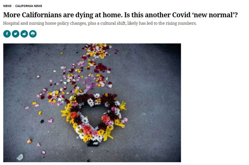 越来越多加州人死在家中 新冠另一“新常态”?